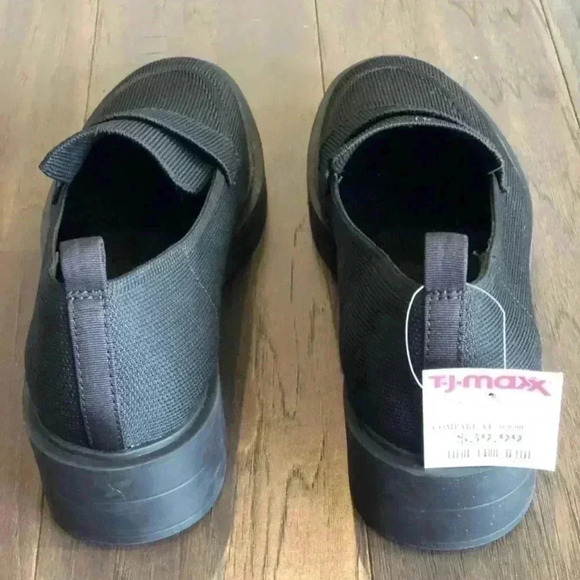 Steven New York by Steven Madden, Brynn Chunky Heeled Slip-on Loafers -Black 9.5 - Picture 3 of 6